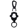 Telescopic High Resilience Steel Wire Rope Metal Anti-theft Buckle(Quick Release Ring Black White)