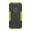 For Alcatel 3L (2020) Tire Texture Shockproof TPU + PC Protective Case with Holder(Green)