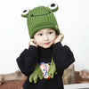 Children Cartoon Frog Woolen Hat Warm Knitted Hat Bomber Hat, Size: For 1-3 Years Old(Beige)