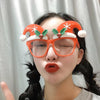 Christmas Weird Glasses Personalized Christmas Hair Clip, Color: Double Bend Christmas Hat