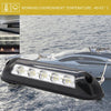 DC 12V 2.6W 6000K IP67 Marine RV Waterproof LED Stair Deck Dome Light Ceiling  Lamp, Black Shell and Rubber Base