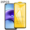 For Xiaomi Redmi Note 9T 25 PCS 9D Full Glue Full Screen Tempered Glass Film