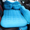 Universal Car Travel Inflatable Mattress Air Bed Camping Back Seat Couch with Head Protector + Wide Side Baffle (Baby Blue)