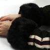 Imitation Rabbit Fur Wrist Sleeves Dual-use Anti-Flooding Sleeves, Size:One Size(Black)