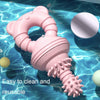 Pink Puppy Teething Chew Toy - Durable TPR Nipple Soother