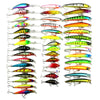 HENGJIA 43 PCS Fly Fishing Lure Set 6 Models Fishing Tackle Plastic Hard Bait Lure Wobbler Carp