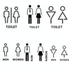19 x 14cm Personalized Restroom Sign WC Sign Toilet Sign,Style: Triangle-Black Separate