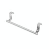 No-Punch Stainless Steel Over Door Towel Rack Cabinet Door Rag Hanging Holder, Length: 23.5cm Silver