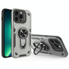 For iPhone 13 Pro Metal Rotating Bracket TPU + PC Magnetic Phone Case(Gray)
