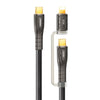 REMAX RC-C165 Prime 1.2m 60W Type-C to Type-C + 8 Pin Braided Fast Charging Cable(Black)
