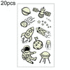 20 PCS Cartoon Spaceship Luminous Children Tattoo Stickers(Y-016)