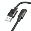 Borofone BU54 Might 2.4A USB to 8 Pin Data Cable, Length: 1.2m(Black)