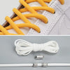 1 Pair Elastic Metal Buckle without Tying Shoelaces(White)