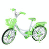 1:8 Scale Simulation Alloy Bicycle Model Mini Bicycle Toy Decoration(Road Bike-Green)