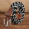 Narrow Version Elastic Canvas Weave Waistband, Length:95 x 2.5cm(C14 White+Black)
