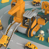 4 in 1 DIY Assembled Engineering Vehicle Rail Sliding Car Electric Version