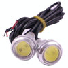 2 PCS 2x 3W 120LM Waterproof Eagle Eye Light White LED Light for Vehicles, Cable Length: 60cm(Silver)