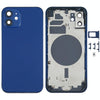 iPhone 12 Back Cover Replacement, Blue - SIM Tray & Camera Lens