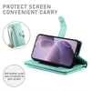 For Redmi K70 Nine Card-slot Zipper Wallet Bag Leather Phone Case(Mint Green)