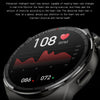 KT62 1.36 inch TFT Round Screen Smart Watch Supports Bluetooth Call/Blood Oxygen Monitoring, Strap:Leather Strap(Silver)
