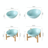 Ceramic Cat & Dog Bowl, 15cm Blue, 300ml - Raised Stand Option