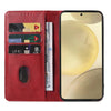For Samsung Galaxy S24 5G Magnetic Closure Leather Phone Case(Red)