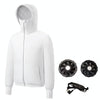 Men Summer Cooling Air-Conditioning Clothes Jacket Include 2 5V Portable Fans, Size: XXXXL(White)