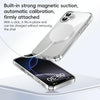 For iPhone 15 Fine Hole 360 Degree Rotating Holder MagSafe Phone Case(Transparent)