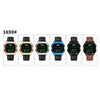 SKMEI 1650 Leather Strap Version LED Digital Display Electronic Watch with Touch Luminous Button(Black Shell Brown Belt)