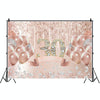 MDU05522 1.5m x 1m Rose Golden Balloon Birthday Party Background Cloth Photography Photo Pictorial Cloth
