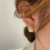 Shell Double Layer Earrings with Diamond Earrings, Color: EH1400