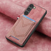 For Samsung Galaxy S25 5G Denim Texture Leather Skin Phone Case with Card Slot(Pink)