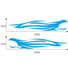 2 PCS/Set D-926 Fire Totem Pattern Car Modified Decorative Sticker(Blue)