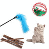 28-Piece Cat Toy Set | Feather Mice, Balls & Sisal Scratcher
