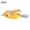 2 PCS HENGJIA Lure Sequins Double Hook Thunder Frog, Specification: 5cm 14g(Yellow Black Stripes)