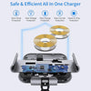 For Samsung Galaxy Z Fold4 / 3 / 2 S8 Dual Coil Car Phone Holder Wireless Charger(Iron Gray)