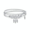 Women Closed Solid Three Rings Bracelet, Size: Z103 58mm
