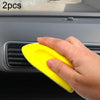 2pcs Car Sewing Multi-function Nano Clean Brush Interior Leather Seat Remove Dirt and Clean Brush(Yellow)