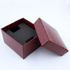 Simple Imitation Leather Watch Jewelry Packaging Box Watch Box(Maroon)