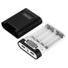 HAWEEL DIY 4 x 18650 Battery (Not Included) 10000mAh Power Bank Shell Box with 2 x USB Output & Display for iPhone, Galaxy, Sony, HTC, Google, Huawei, Xiaomi, Lenovo and other Smartphones(Black)