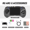 ANBERNIC RG ARC-S Handheld Game Console 4-Inch IPS Screen Linux System Portable Video Arcade 256G(Transparent Black)