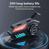 KUQIBAO Motorcycle Helmet Waterproof Bluetooth Headset With Light(Soft Microphone)