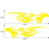 2 PCS/Set D-489 Fire-breathing Dragon Pattern Car Modified Decorative Sticker(Yellow)