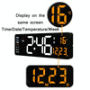 6626 Living Room Wall-Mounted Large Screen Display LED Digital Clock, Color: Green Temperature