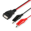 USB to Dual Crocodile Clip Power Cable 0.5m