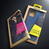 50 PCS Kraft Paper Phone Case Packaging Box  L Inner Tray   6.1-6.7 Inch(Blue)