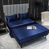 2 Pairs Ice Silk Pillowcase Home Textile Bedding, Size: 50x90cm(Blue)