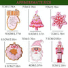 10pcs /Set Pink Series Christmas Decorations Pendants PVC Hanging Christmas Tree Ornaments Scene Arrangement Props