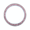 Universal Car Aluminum Steering Wheel Decoration Ring with Diamond For Start Stop Engine System(Pink)