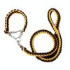 Braided Dog Lead, Medium, Yellow/Brown, 120cm - Strong & Durable